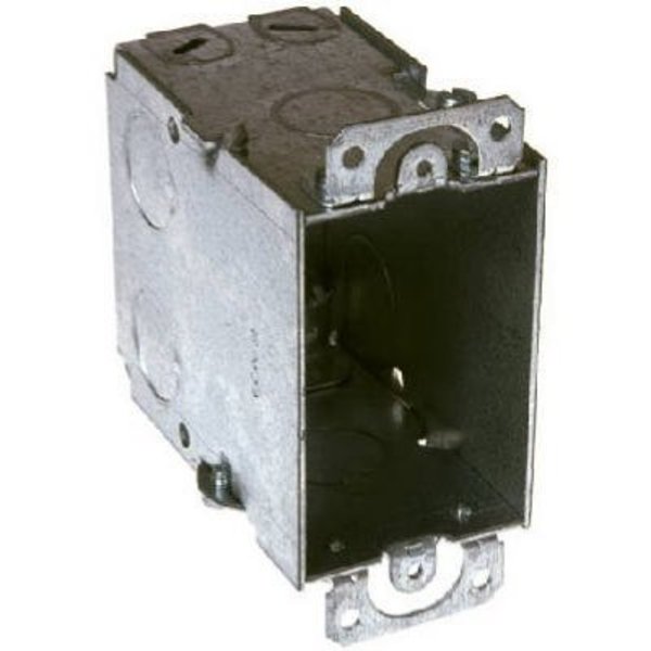 Racoorporated Electrical Box, 18 cu in, Switch Box, 1 Gang, Steel, Rectangular 8601